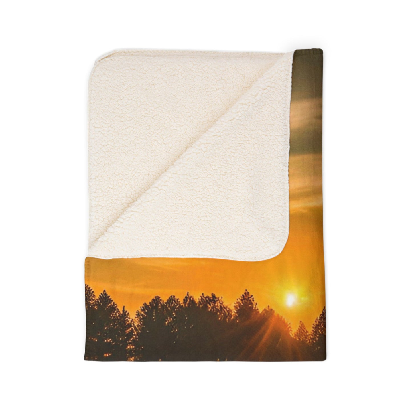 Field Sunset Fleece Sherpa Blanket (SP Photography Collection)