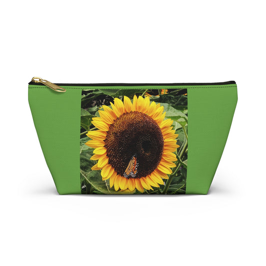 Bright Sunflower Accessory Pouch w T-bottom (Enchanted Exposures By Tammy Lyne) GREEN