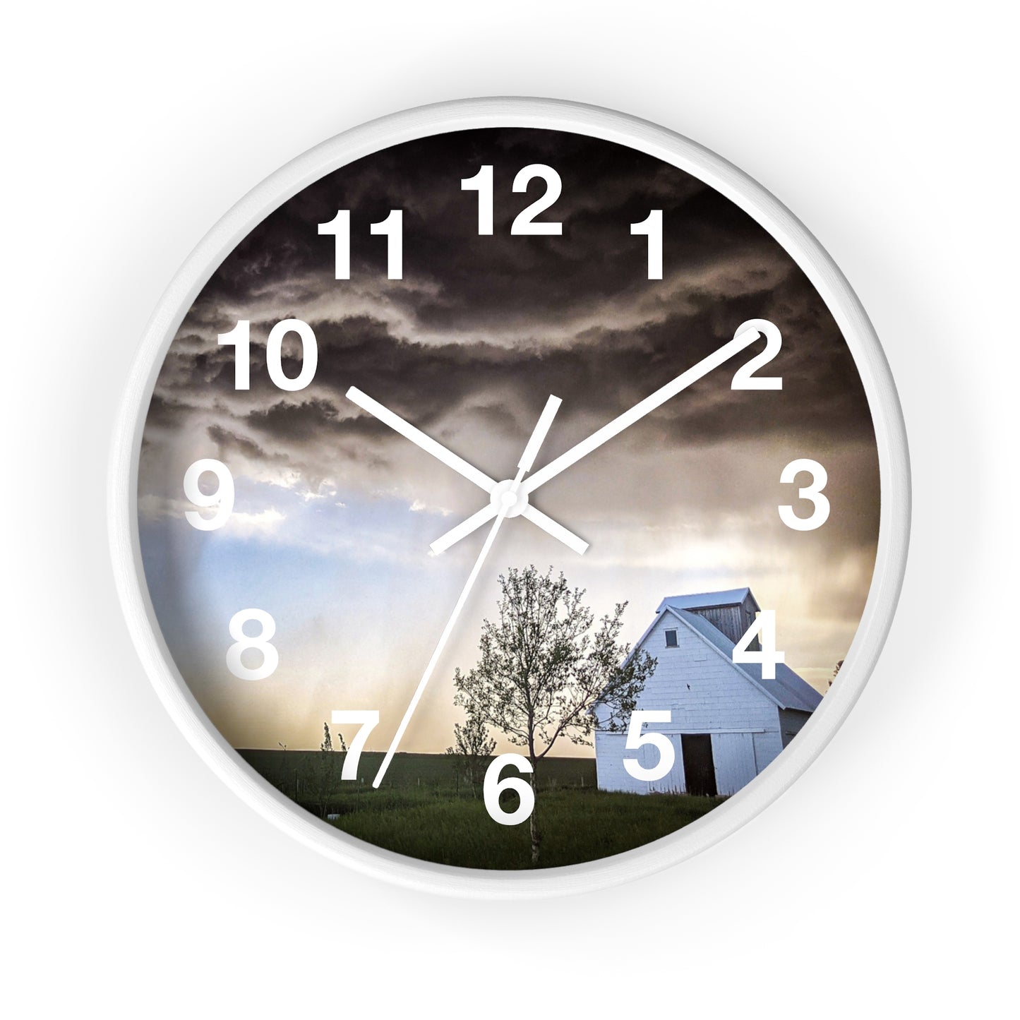 Cloudy Barn Wall Clock (SP Photography Collection)