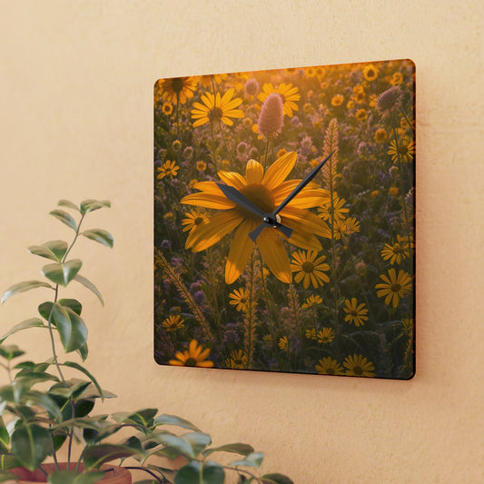 Narrow leaf Acrylic Wall Clock (SP Photography Collection)