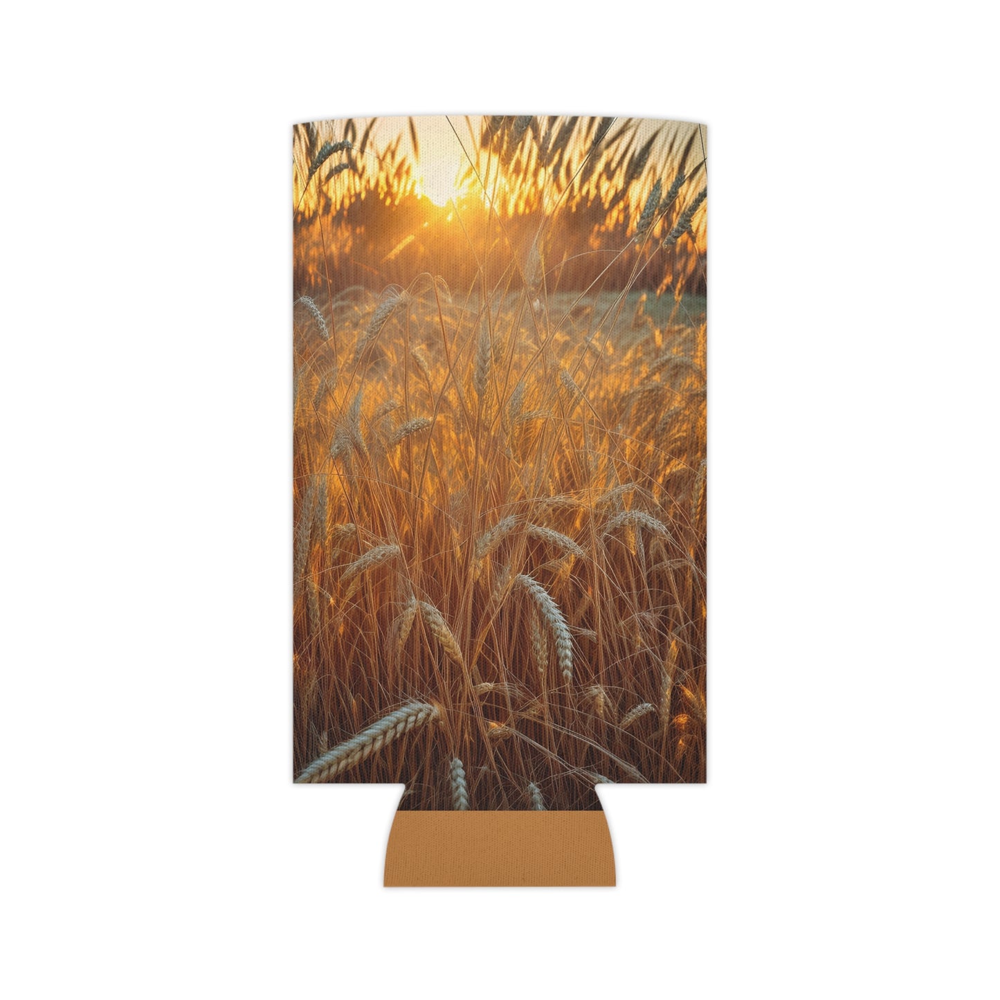 Golden Wheat Can Slim Cooler Sleeve (SP Photography Collection) BROWN