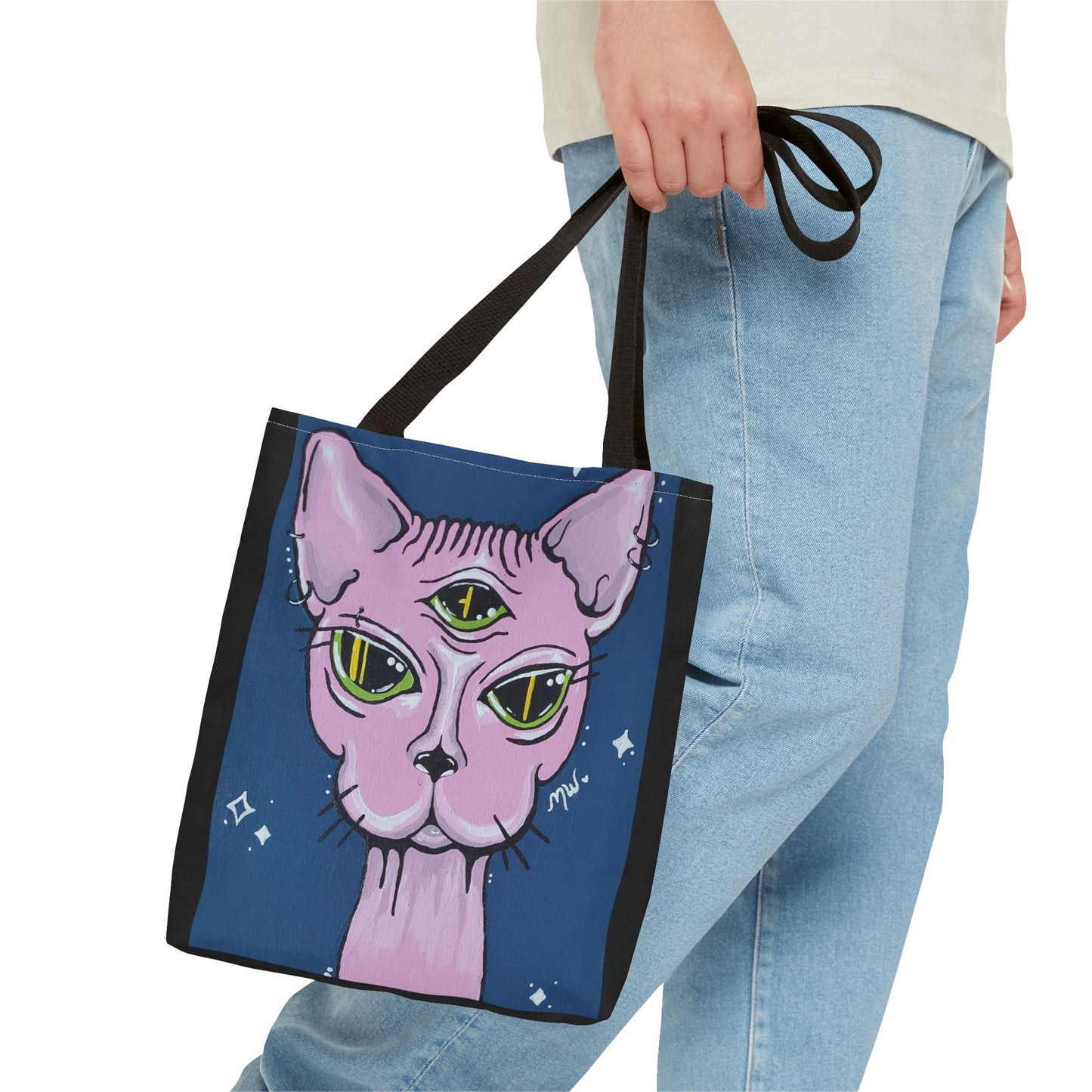 Madam Feline Tote Bag (Peculiar Paintings Collection) BLACK