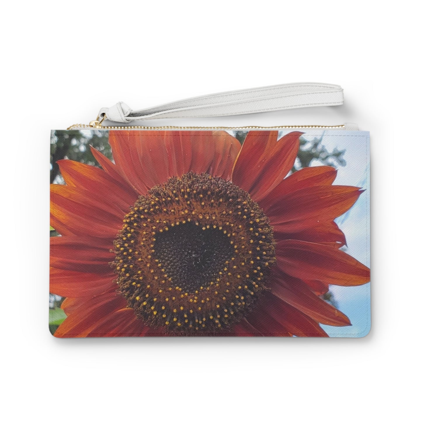 Heart Sunflower Large Clutch Bag (Enchanted Exposures By Tammy Lyne Collection) BLUE