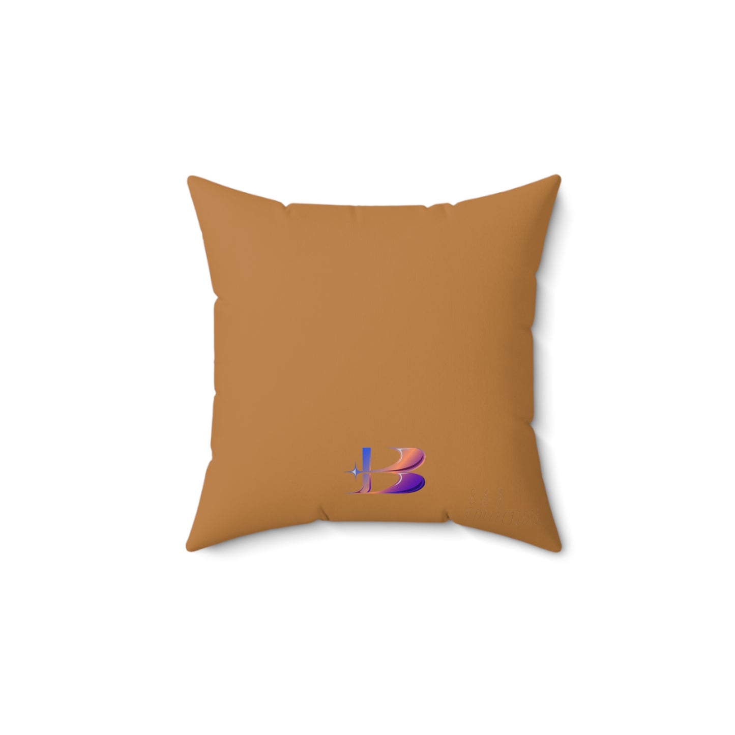 Sun Ray Sunflower Polyester Square Pillow (SP Photography Collection) BROWN