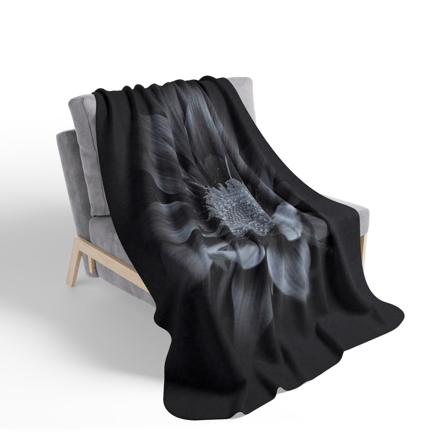 Midnight Bloom Fleece Sherpa Blanket (SP Photography Collection)