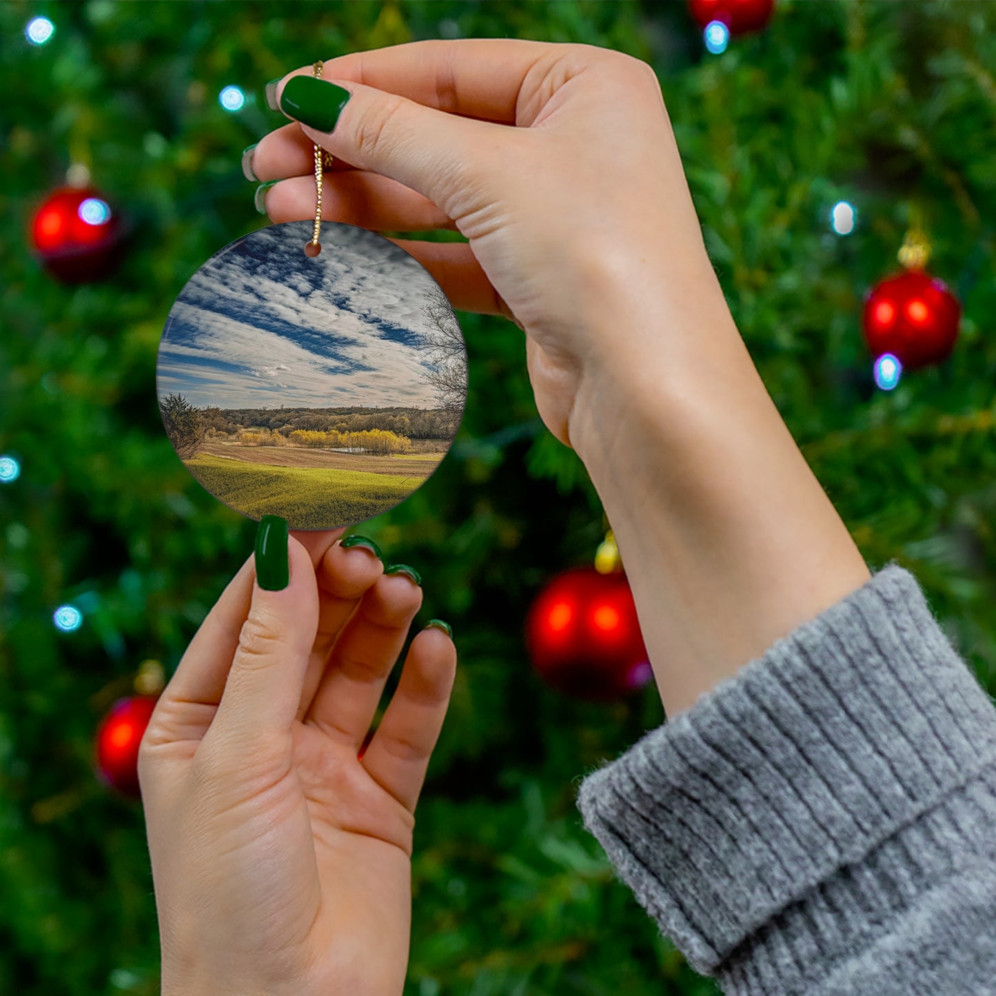 Rolling Clouds Ceramic Ornament (SP Photography Collection)