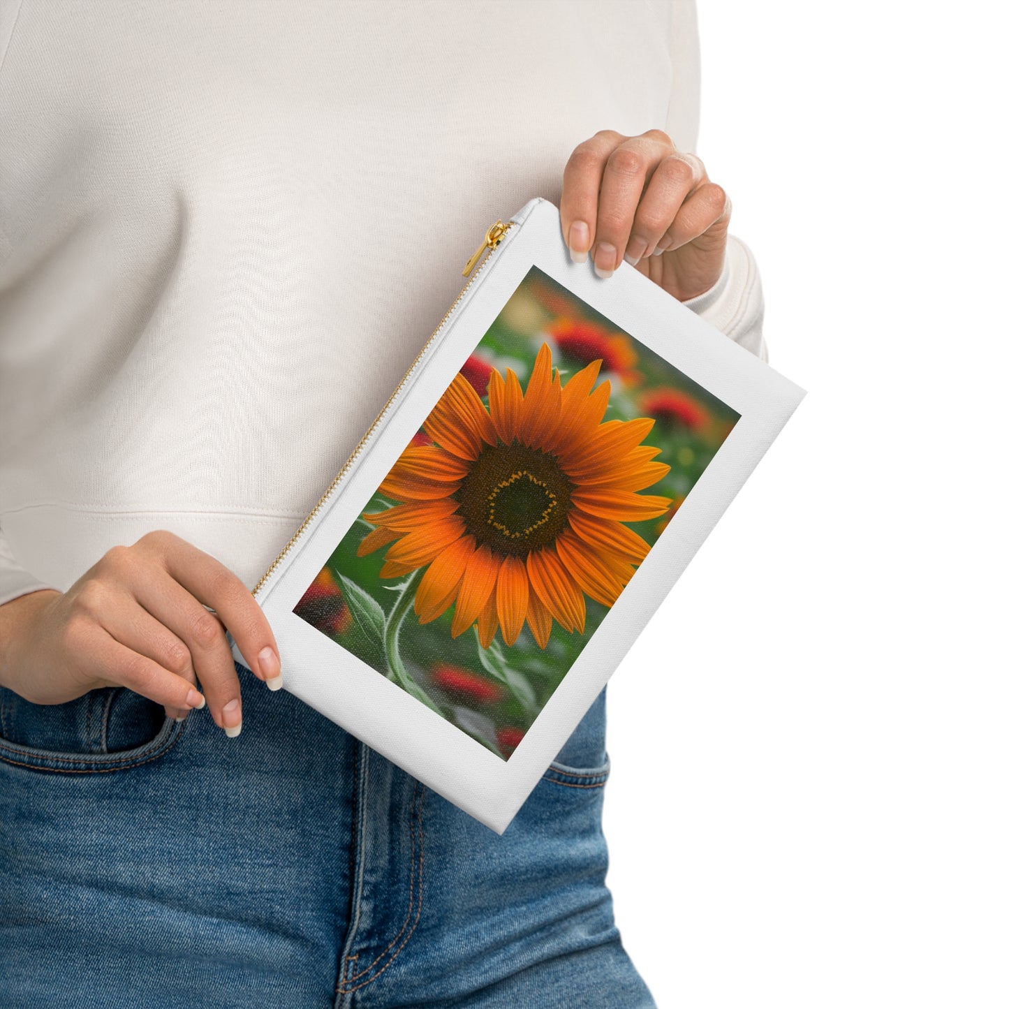 Orange Sunflower  Cosmetic Bag (SP Photography Collection)