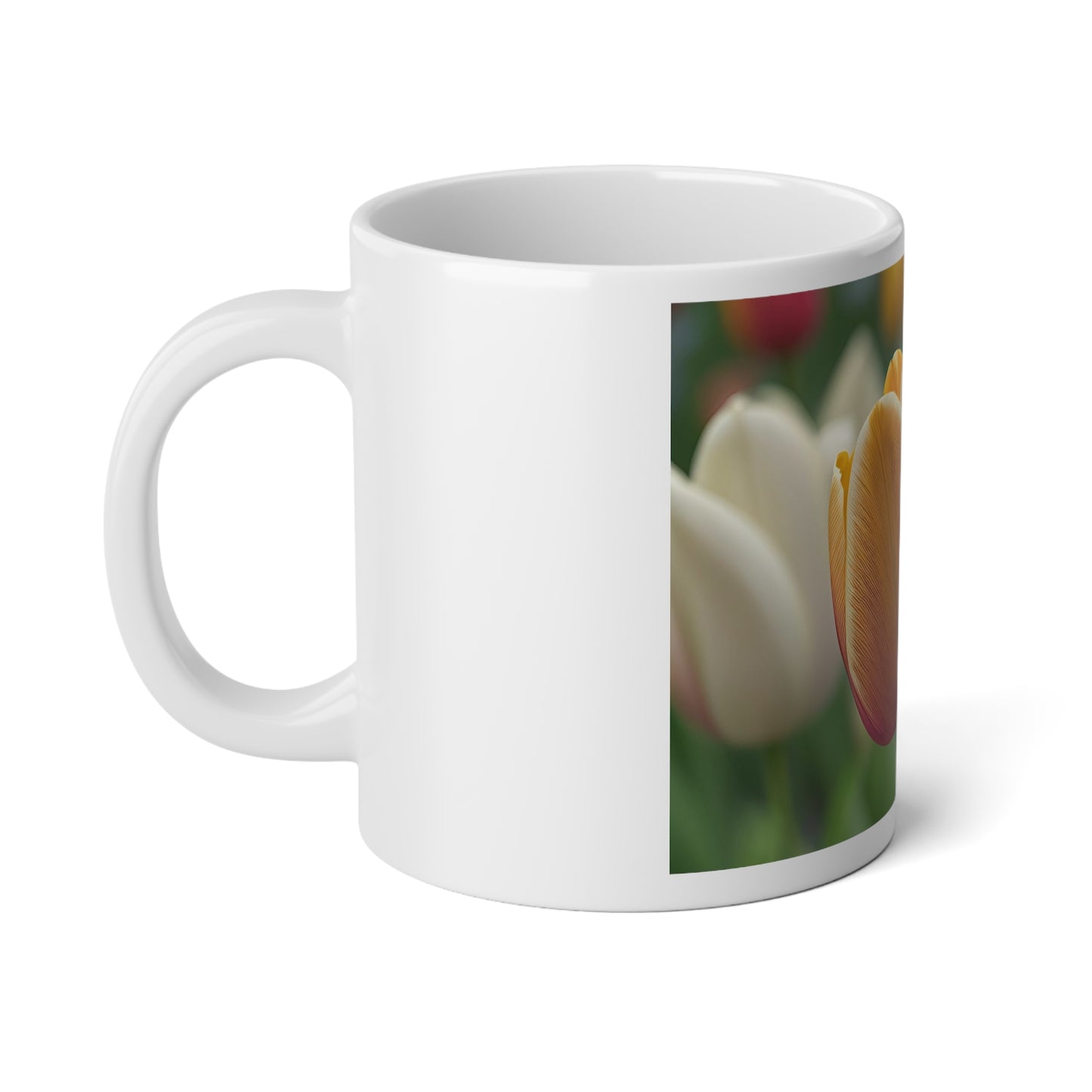 Orange Tulip Jumbo Mug, 20oz (SP Photography Collection) WHITE