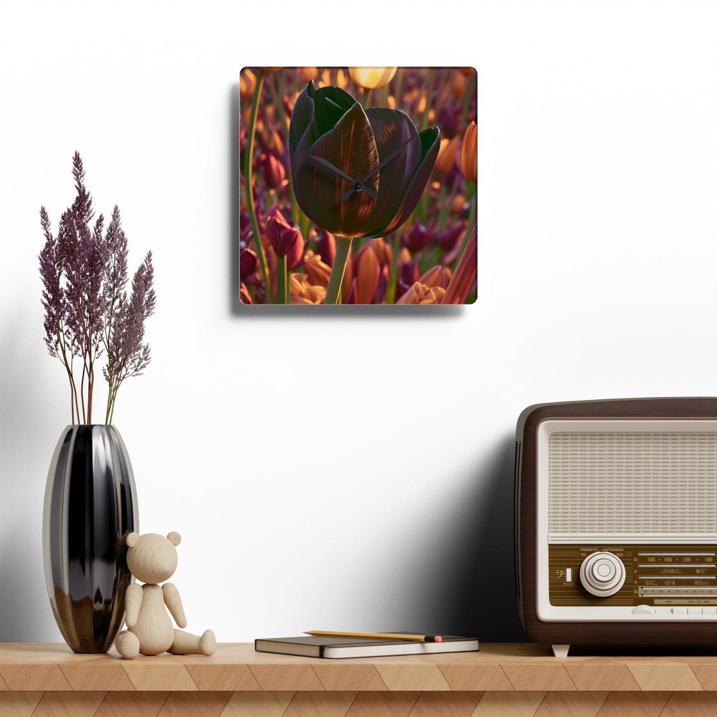 Purple Tulip Wall Clock (SP Photography Collection)