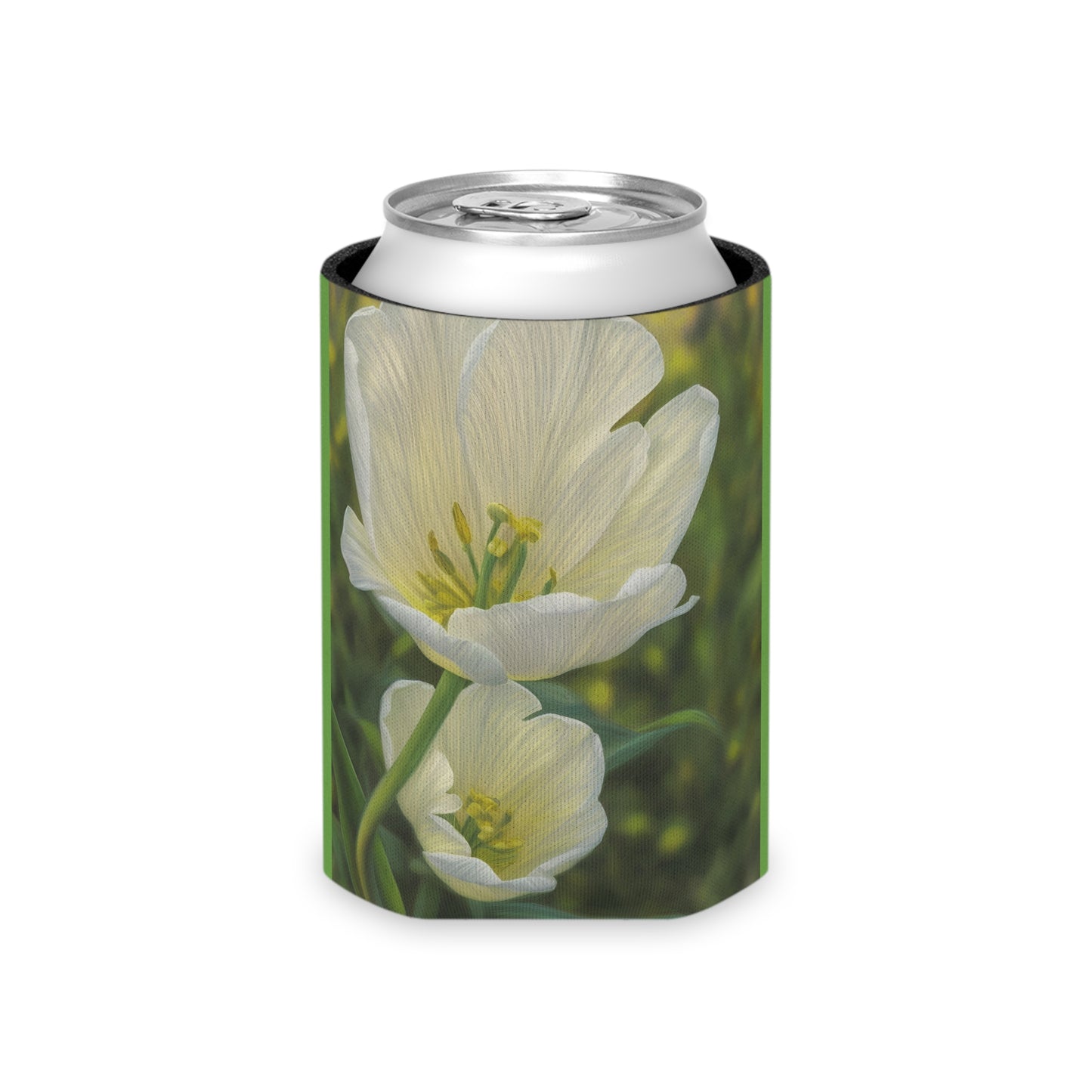 White Tulip Can Cooler (SP Photography Collection) GREEN