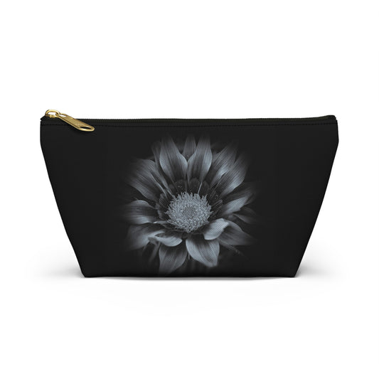 Midnight Bloom Accessory Pouch w T-bottom (SP Photography Collection) BLACK