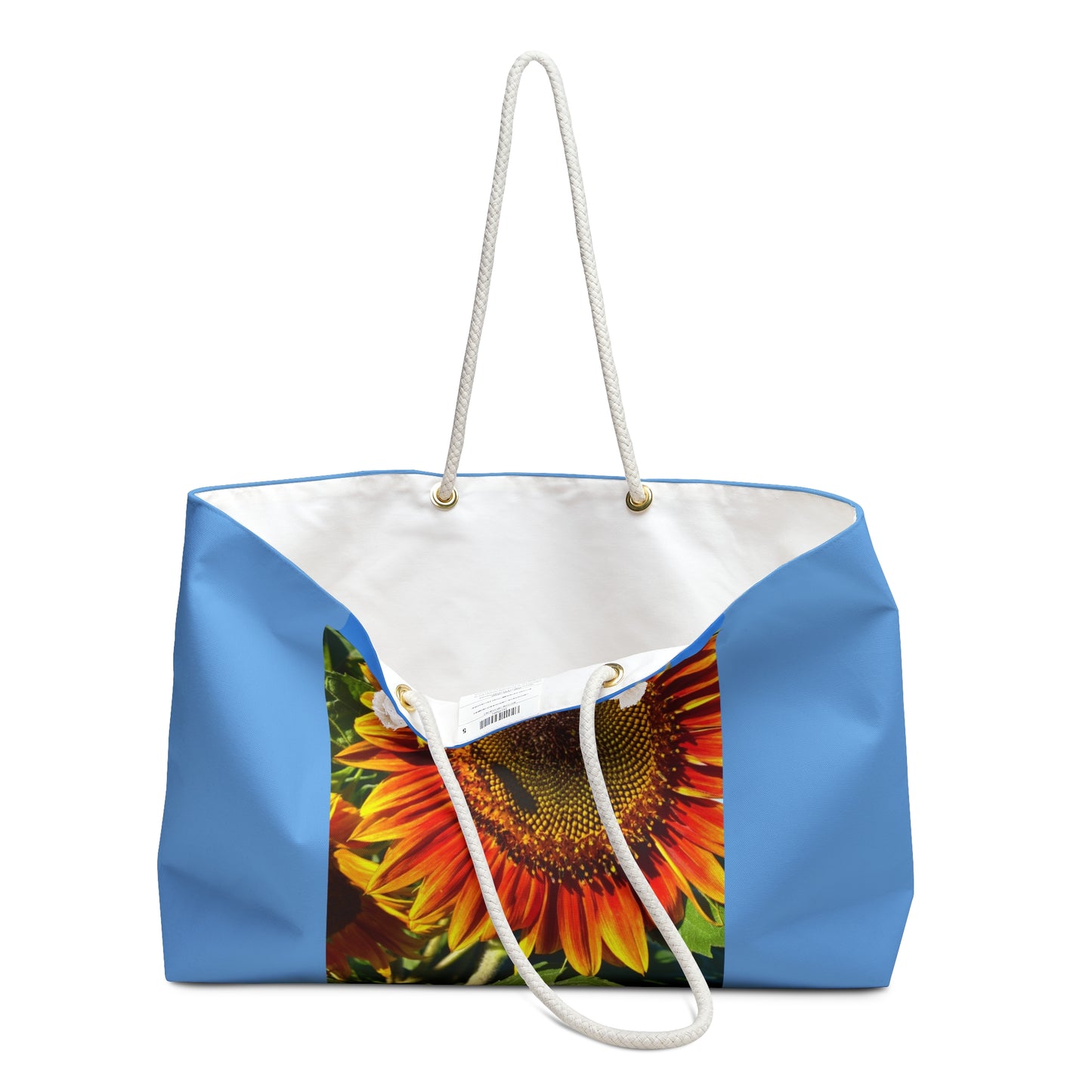 Bumble Bee Sunflower Weekender Bag (Enchanted Exposures By Tammy Lyne Collection) BLUE