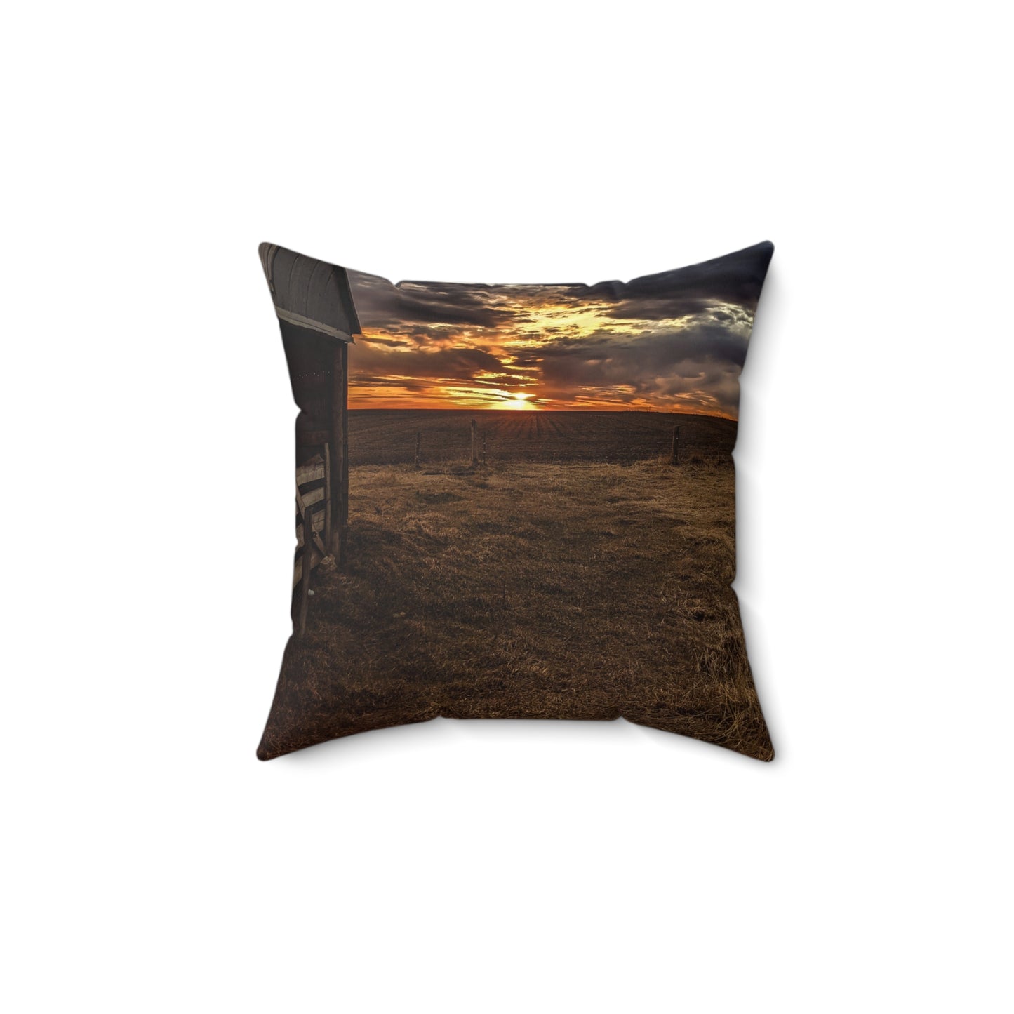 Gray Skies Polyester Square Pillow (SP Photography Collection) BLACK