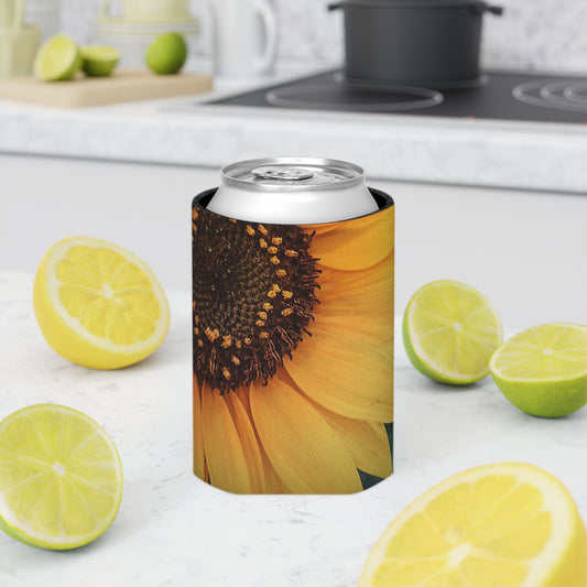 Sun Ray Sunflower Can Cooler Sleeve (SP Photography Collection) BROWN