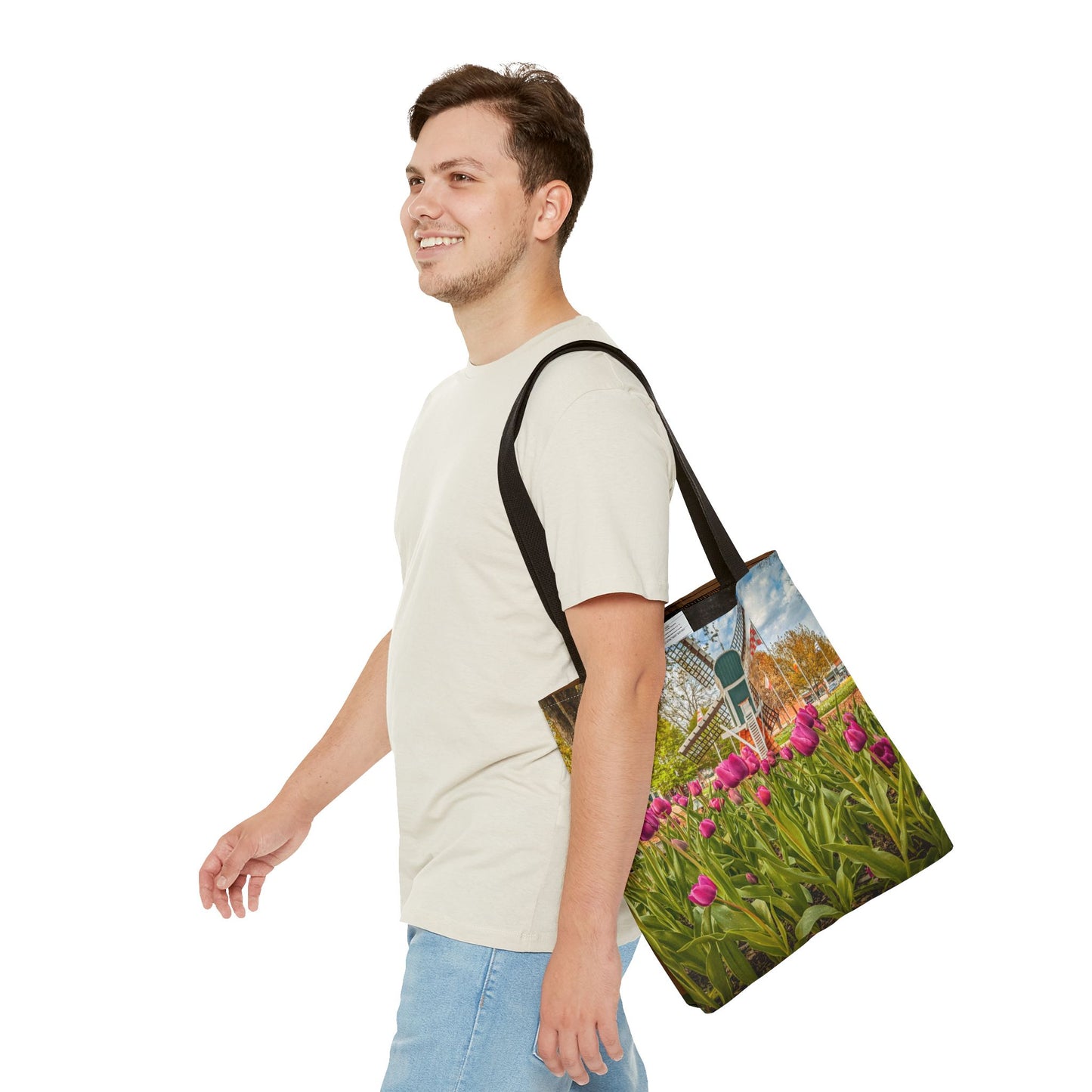 Windmill Tulips Tote Bag (SP Photography Collection) BROWN