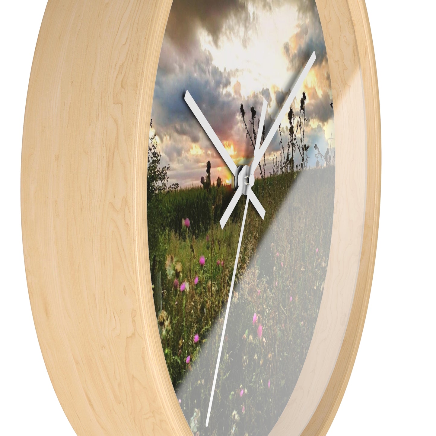 Cloudy Field Wall Clock (SP Photography Collection)