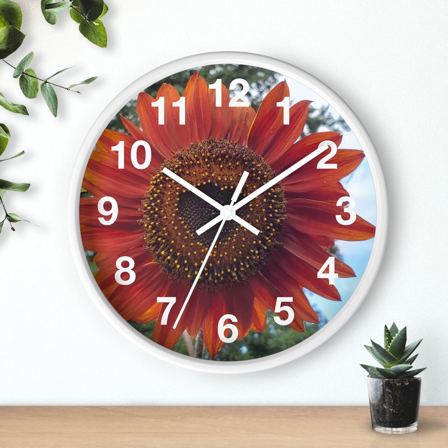 Heart Sunflower Wall Clock (Enchanted Exposures By Tammy Lyne)