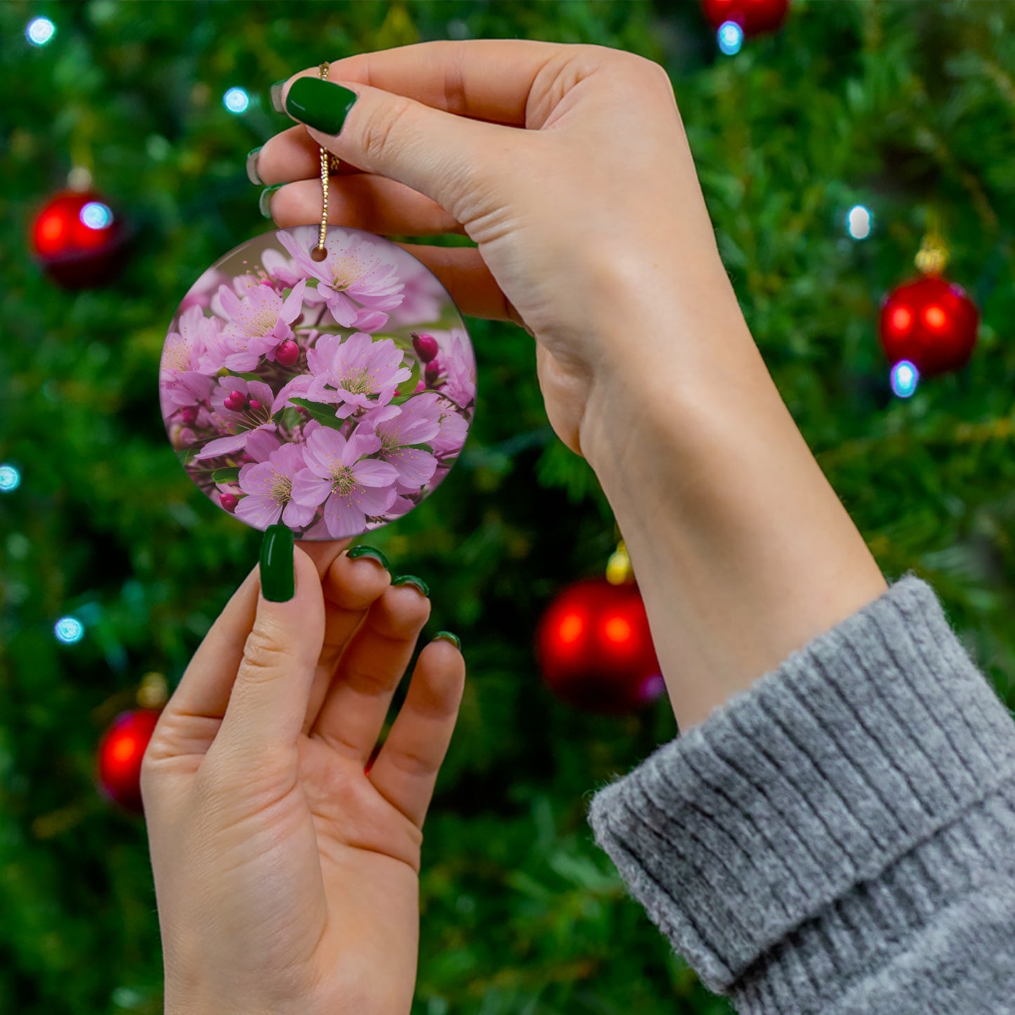 Cherry Blossom Ceramic Ornament (SP Photography Collection)