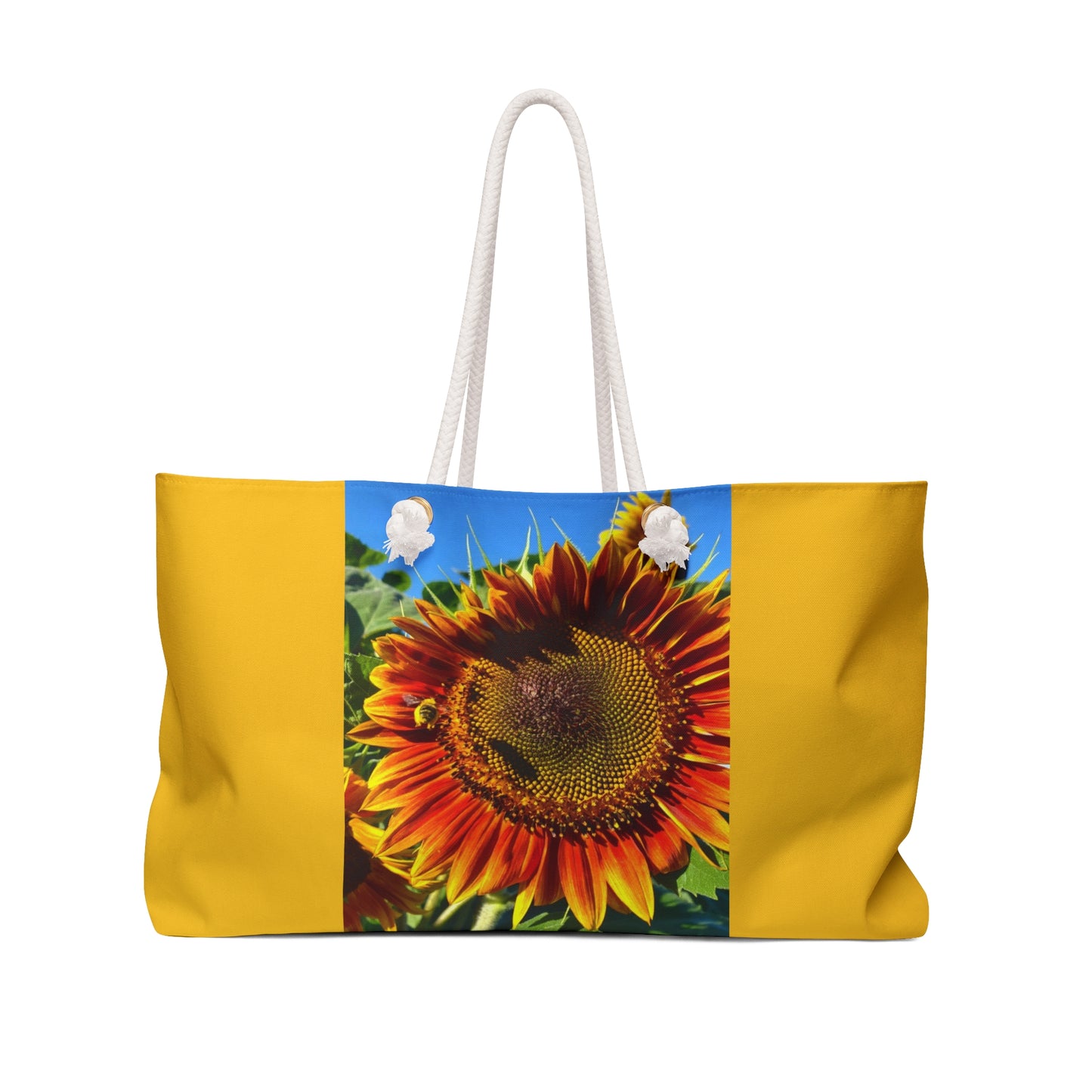 Bumble Bee Sunflower Weekender Bag (Enchanted Exposures By Tammy Lyne Collection) YELLOW