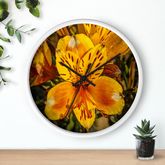 Yellow Lily Wall Clock (SP Photography Collection)