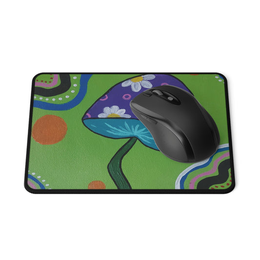 Marguerite Mushroom Non-Slip Mouse Pad (Peculiar Paintings Collection)