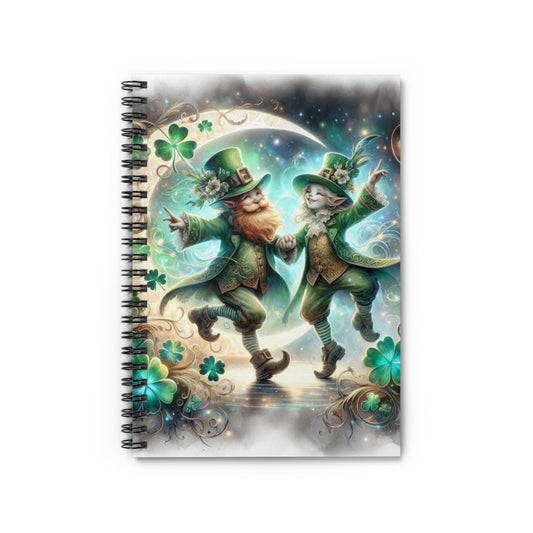 Leprechaun Dance Spiral Notebook - Ruled Line (aiB & J Collections)