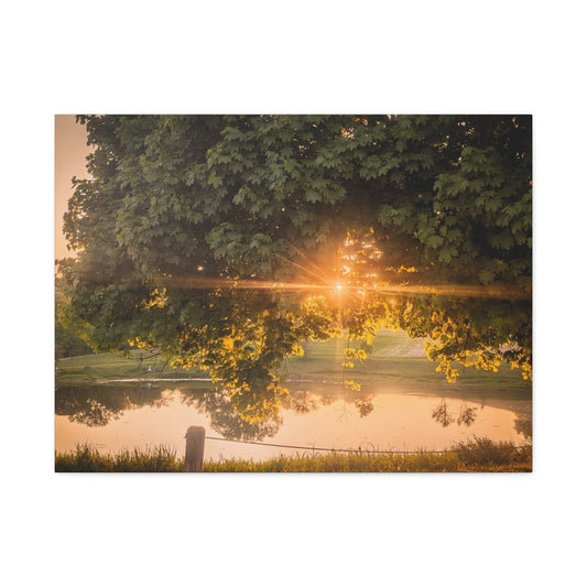Sunset Pond Matte Canvas, Stretched, 1.25" (SP Photography Collection) 32" X 24"
