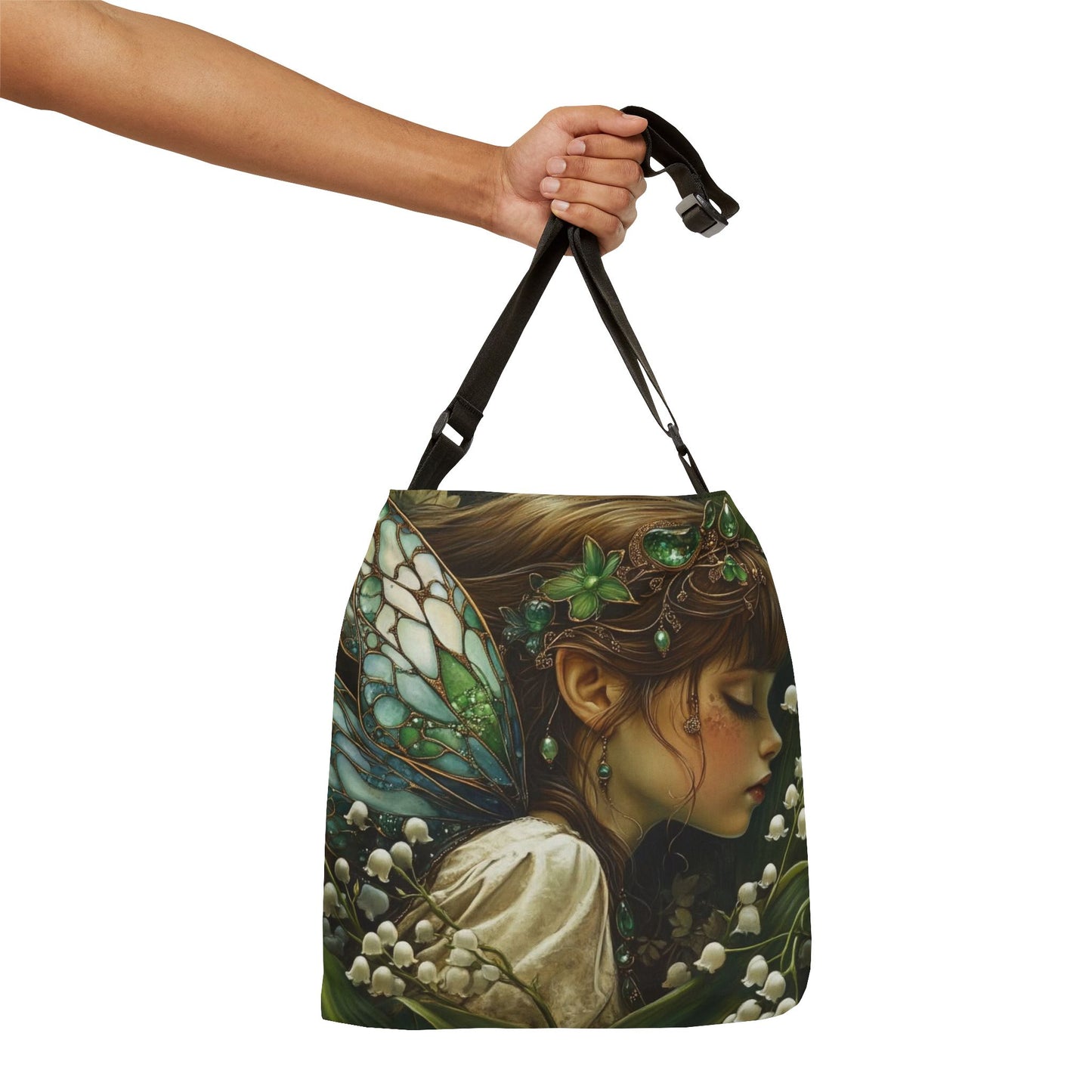 Lily Fairy Adjustable Tote Bag (ai B & J Collections) BLACK