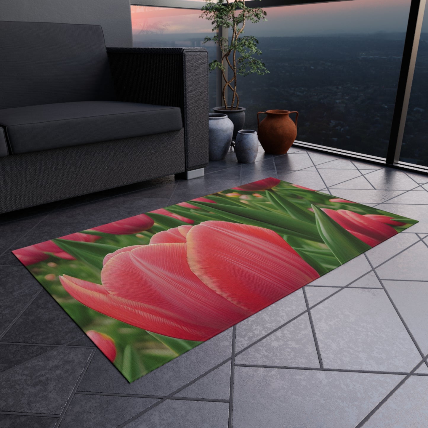 Pink Tulip outdoor Rug (SP Photography Collection)