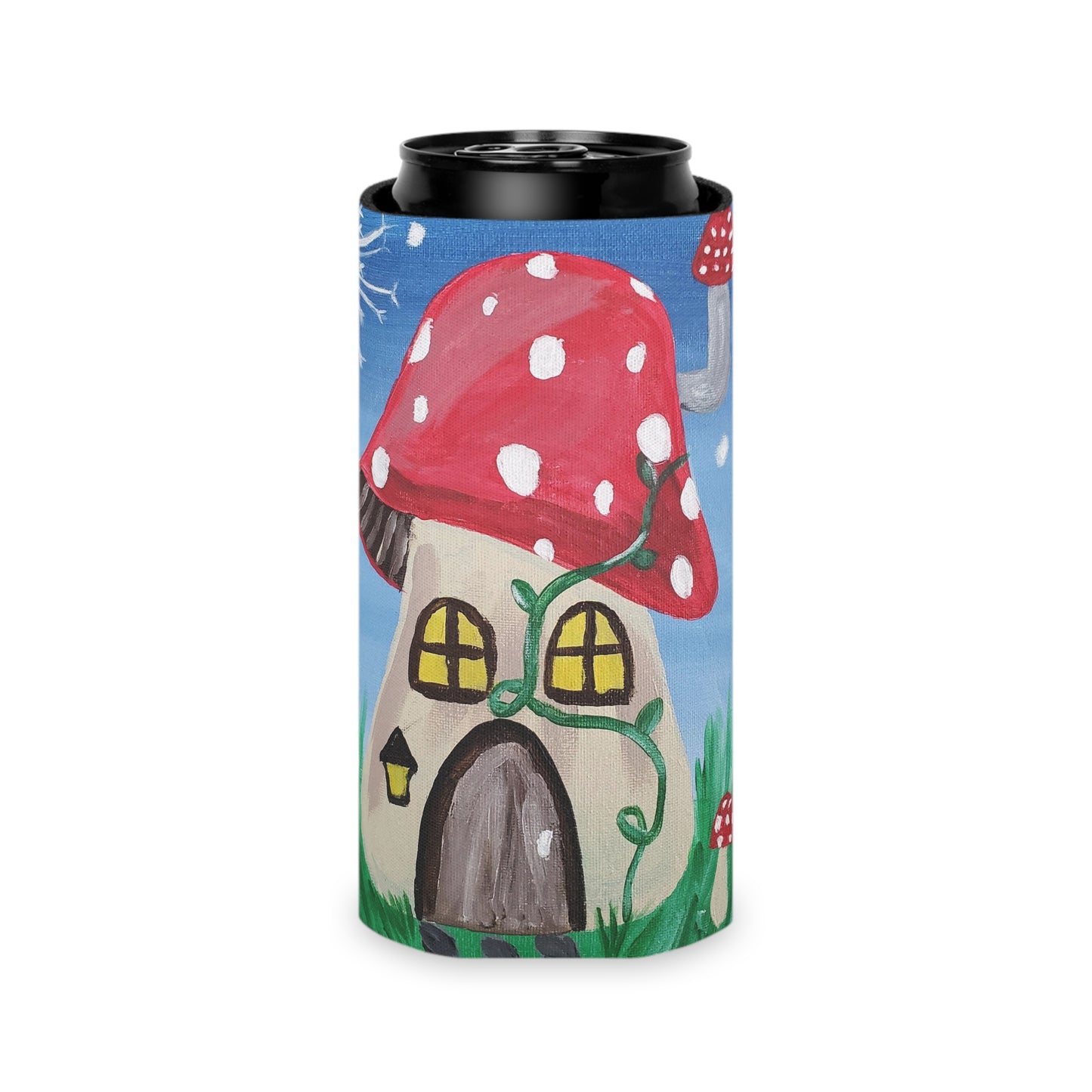 Fairy House Slim Can Cooler Sleeve (Brookson Collection) BLUE