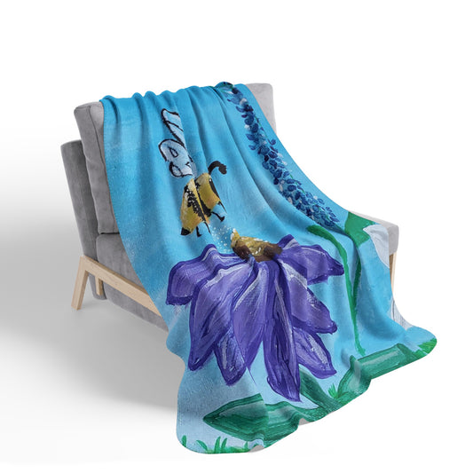 Busy Bee Fleece Sherpa Blanket (Brookson Collection)