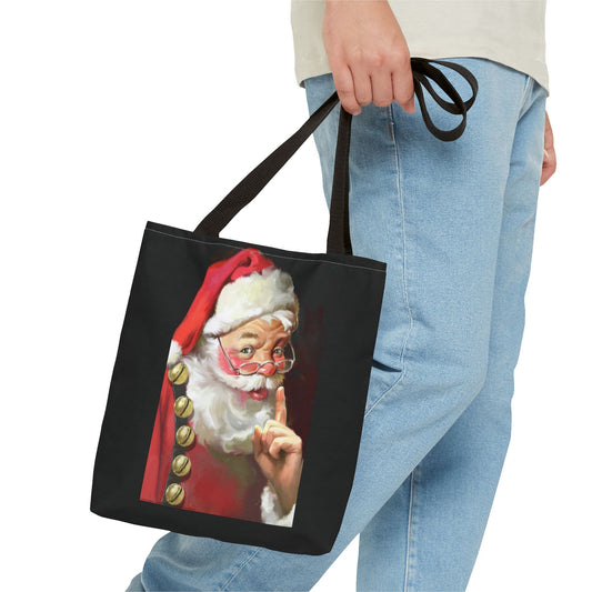 Quite Santa Tote Bag (ai B & J Collections) BLACK