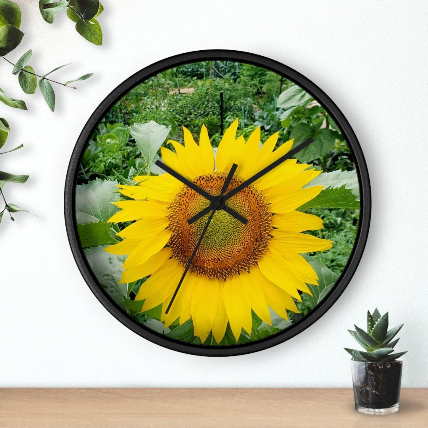 Yellow Sunflower Wall Clock (Enchanted Exposures By Tammy Lyne)