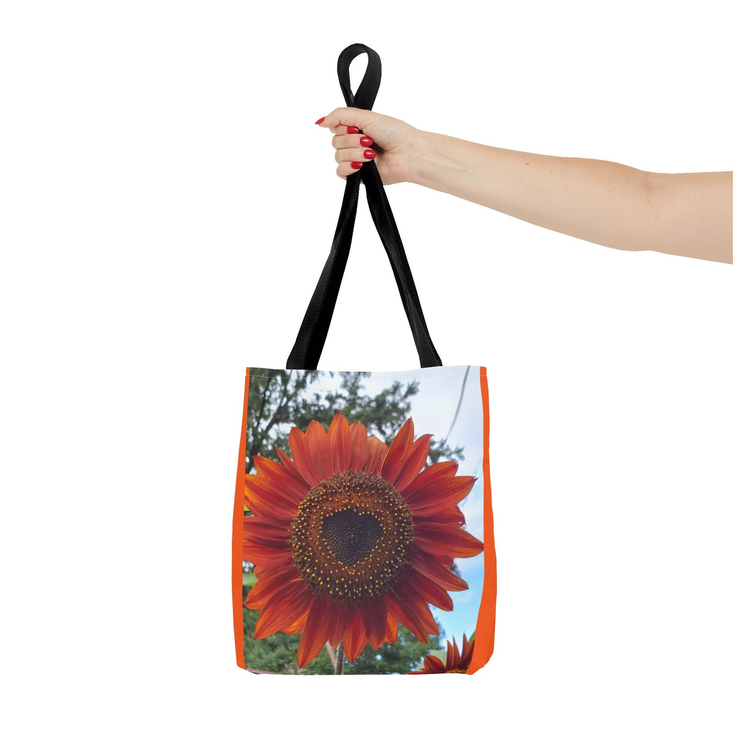 Heart Sunflower Tote Bag (Enchanted Exposures By Tammy Lyne) ORANGE