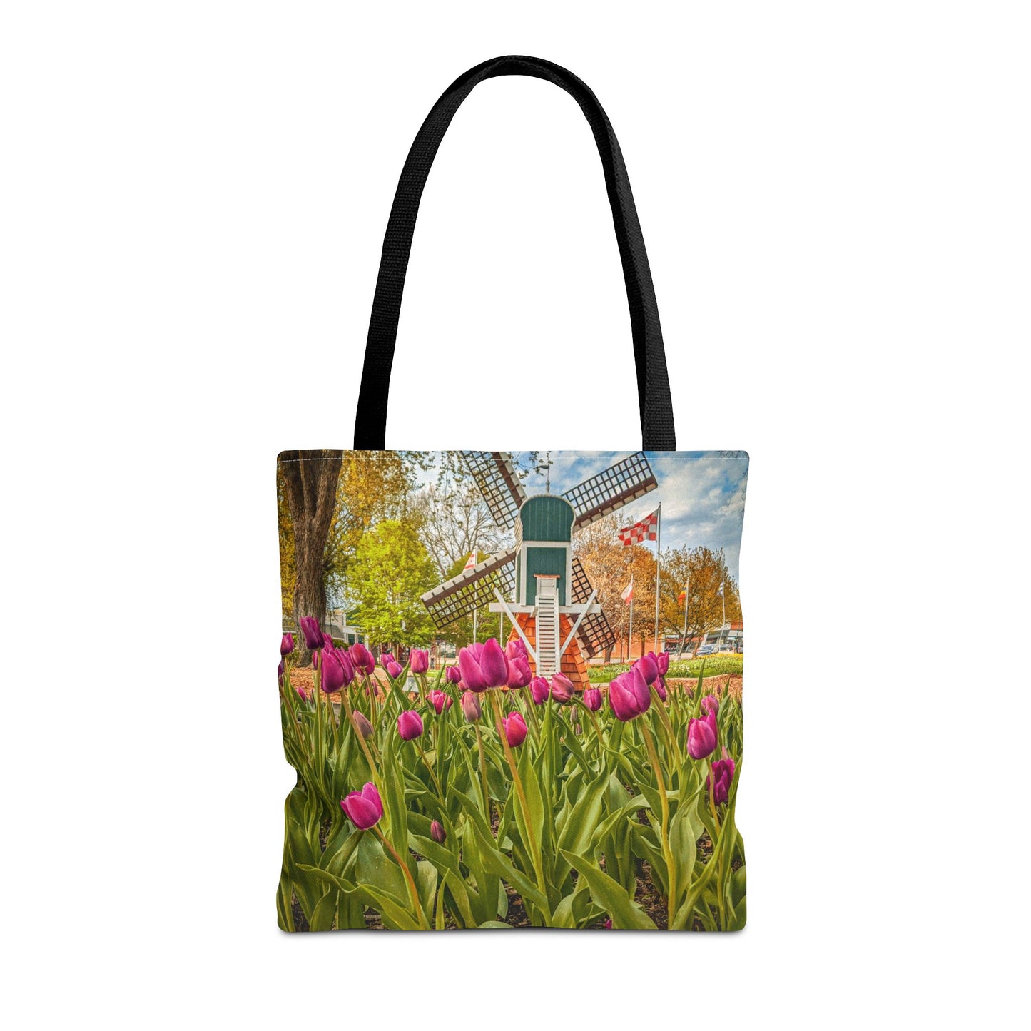 Windmill Tulips Tote Bag (SP Photography Collection) GREEN