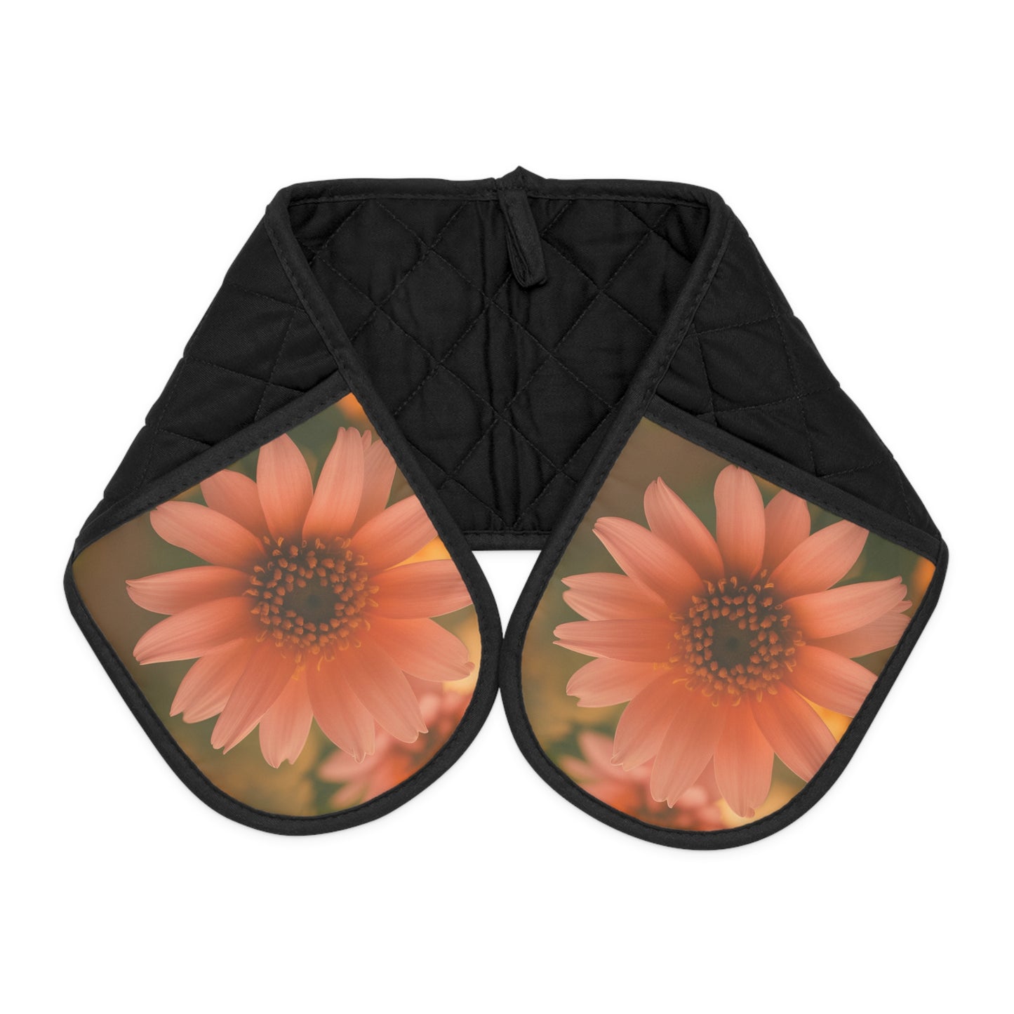 Peach Daisy Oven Mitts (SP Photography Collection)