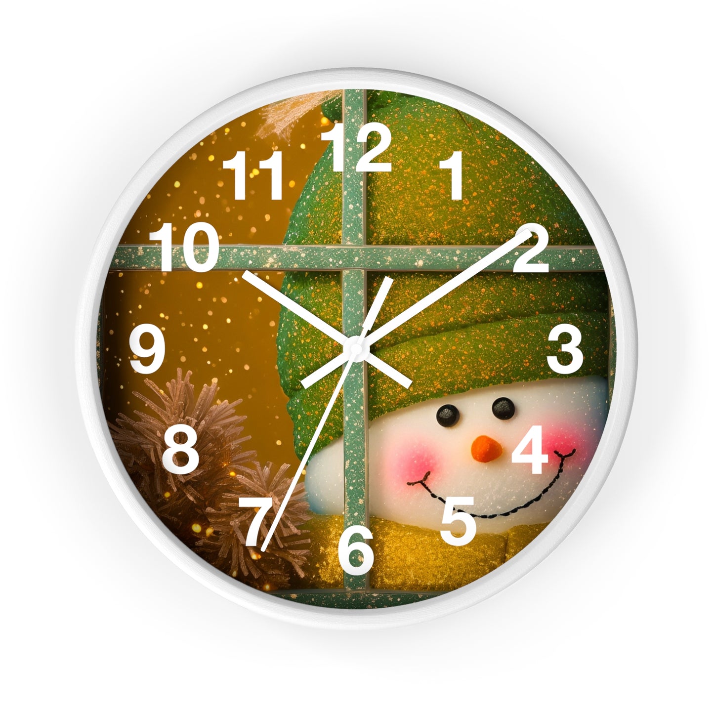 Peek A Boo Snowman Clock (SP Photography Collection)