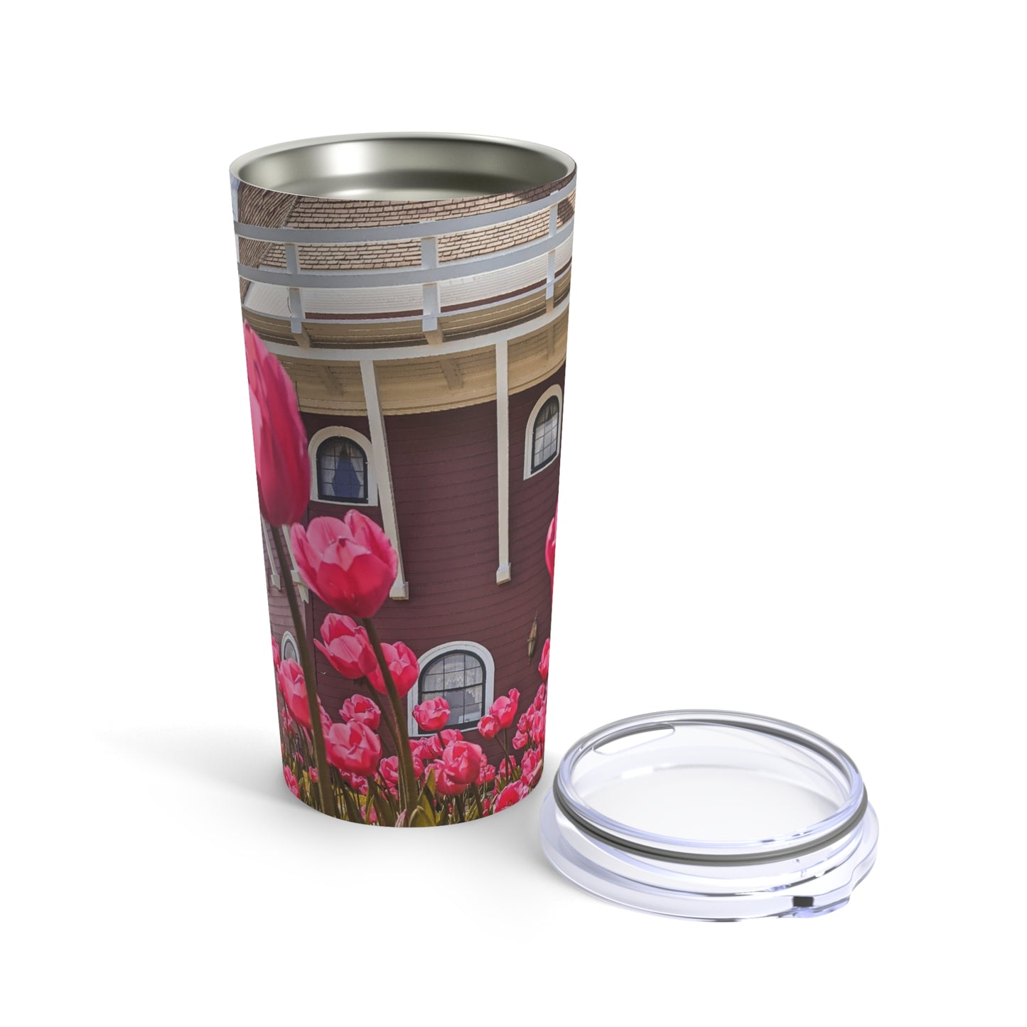 Windmill Pink Tulips Tumbler 20oz (SP Photography Collection) PINK