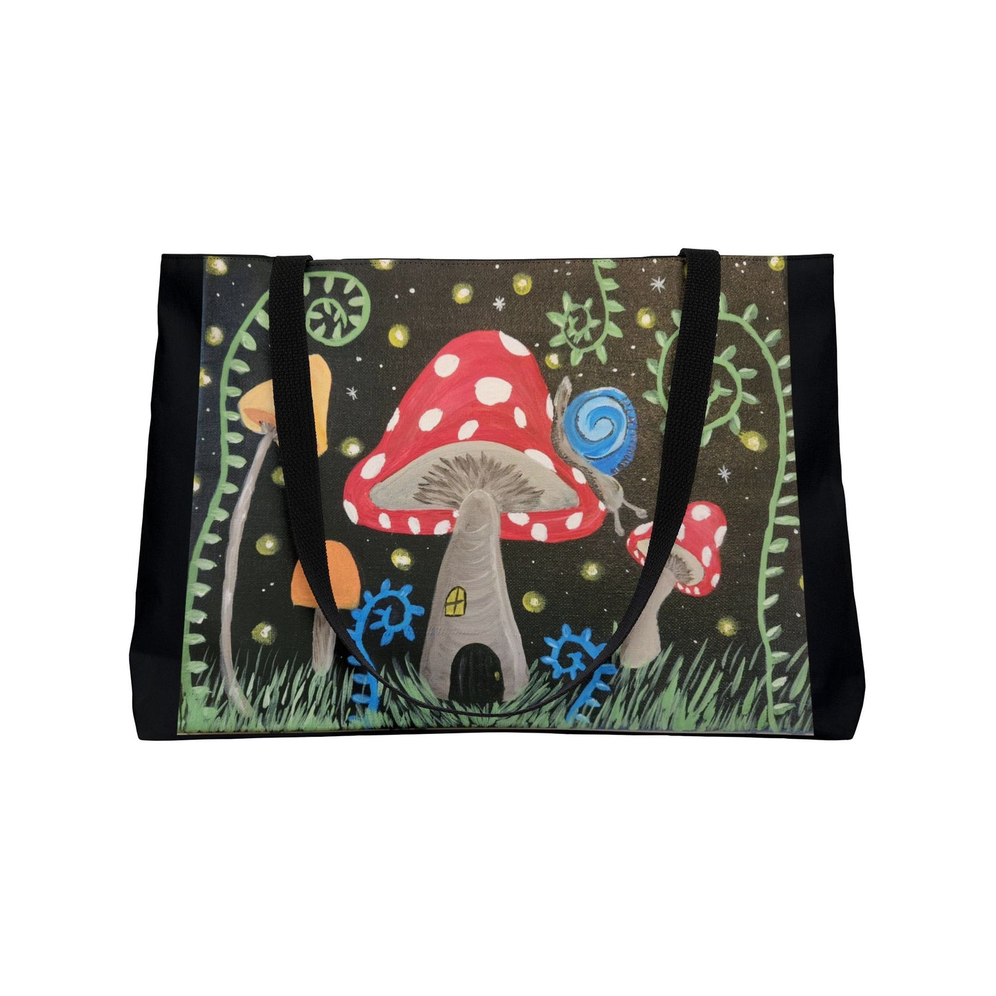 Magical Mushrooms Weekender Tote Bag (Brookson Collection) BLACK