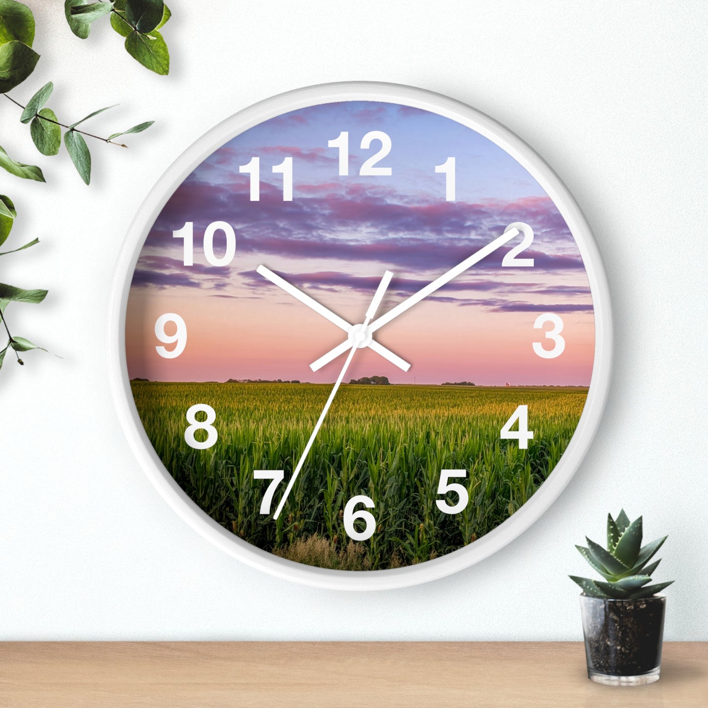 Corn Field Sunset Clock (SP Photography Collection)