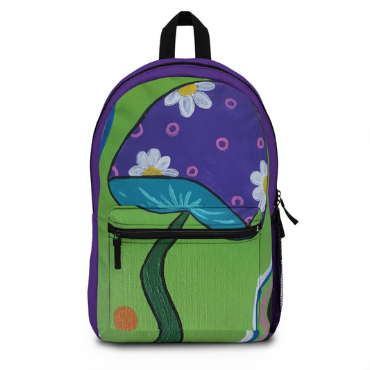 Marguerite Mushroom Backpack (Peculiar Paintings Collection) PURPLE