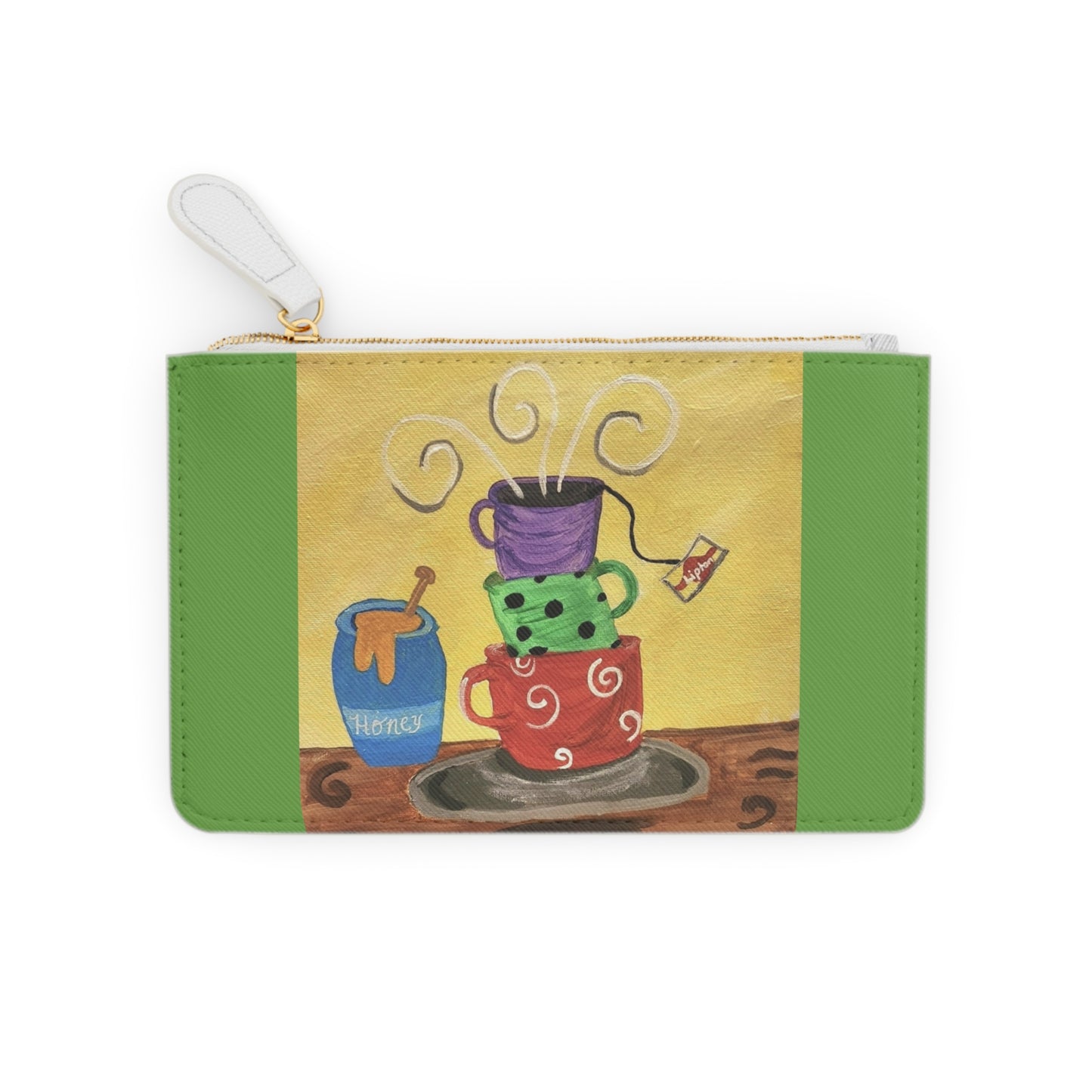 Cup Of Tea Mini Clutch Bag (Brookson Collection) GREEN