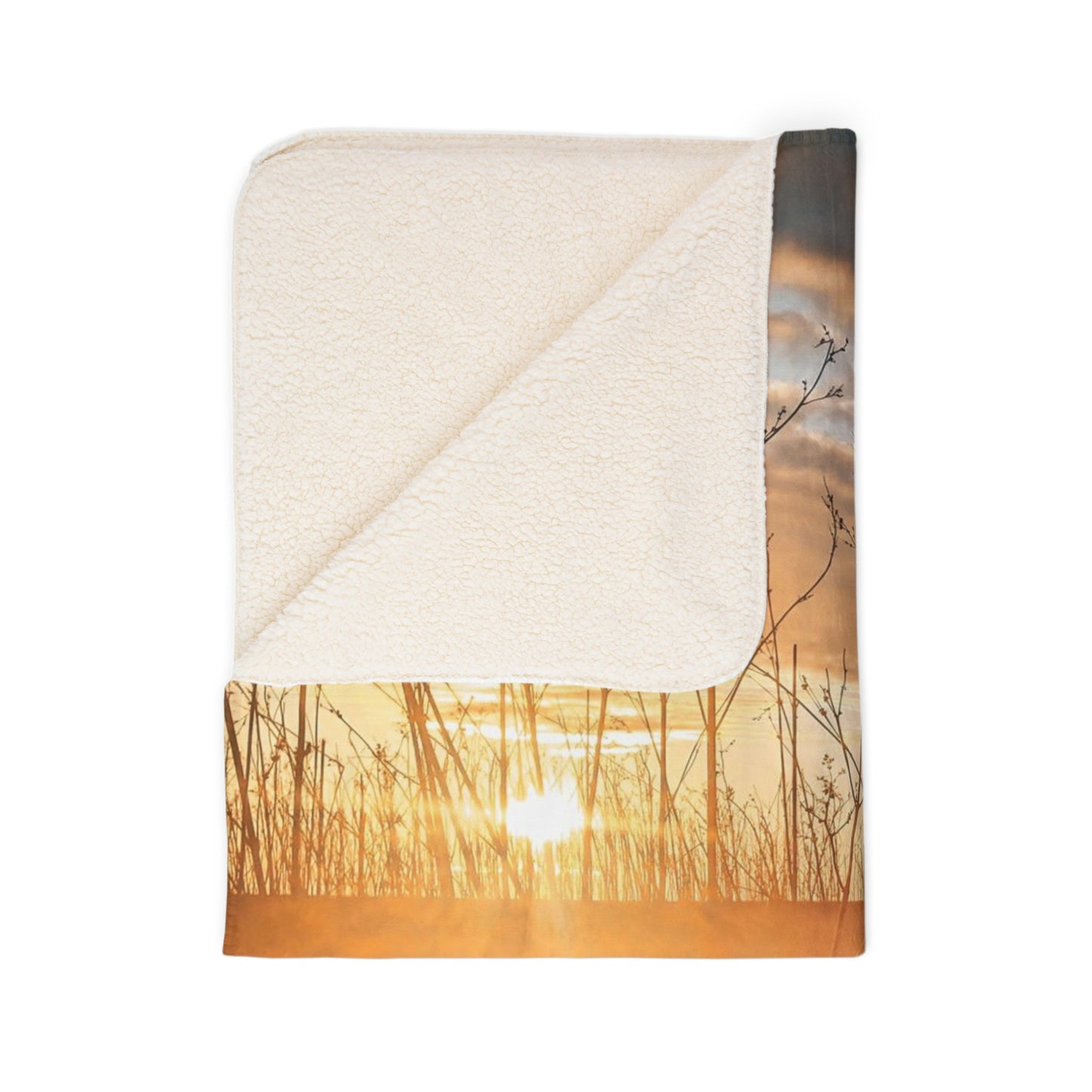 Cloudy Sunset Fleece Sherpa Blanket (SP Photography Collection)