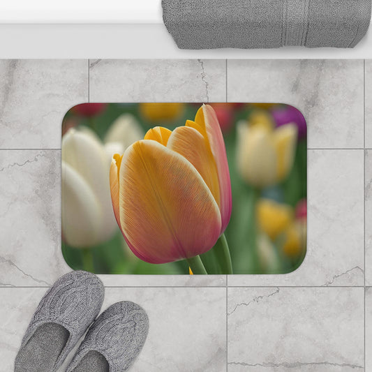 Orange Tulip Bath Mat (SP Photography Collection)