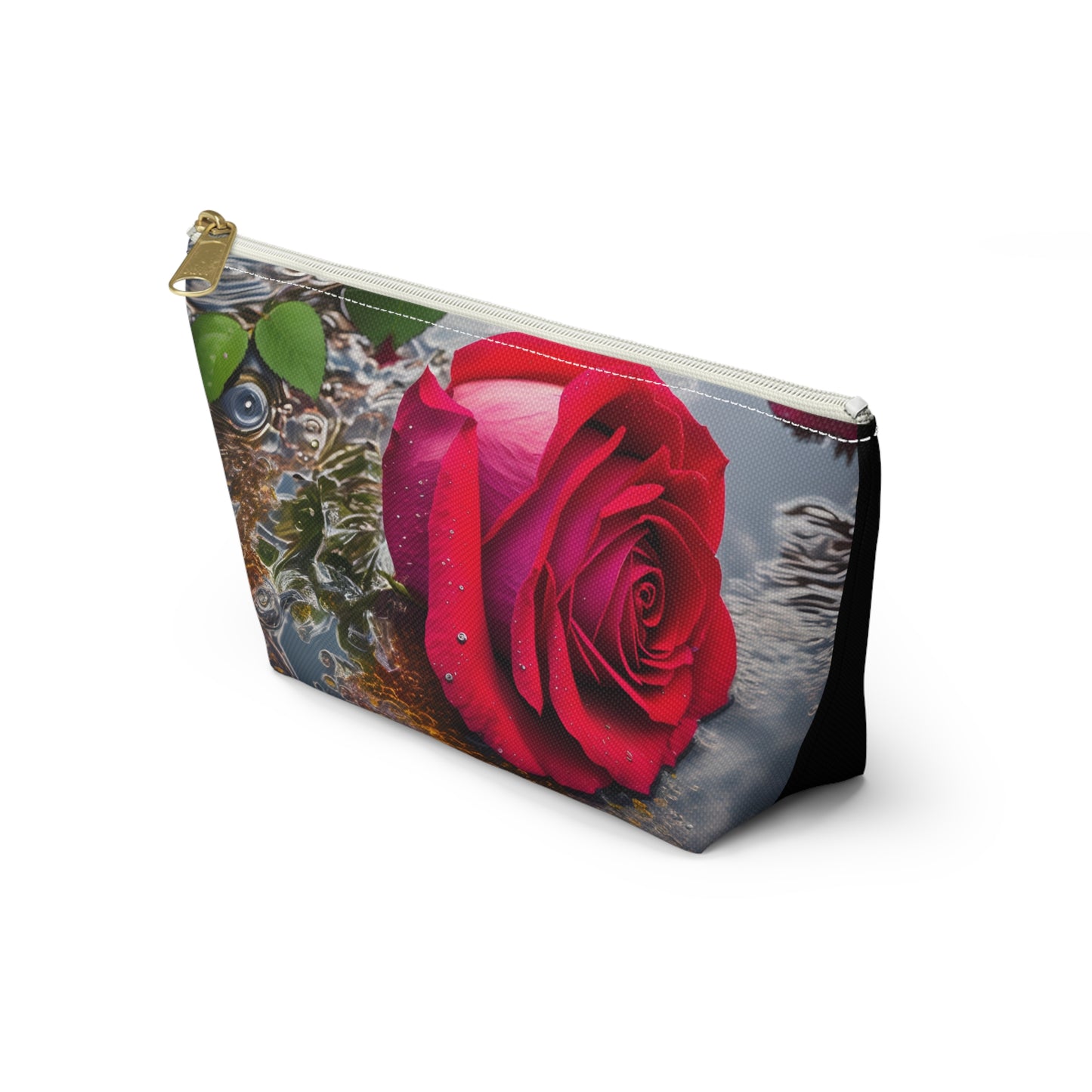 Red Rose Pouch w T-bottom (SP Photography Collection) BLACK