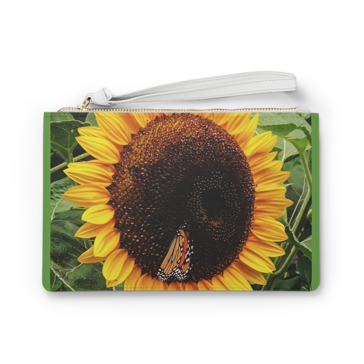 Bright Sunflower Large Clutch Bag (Enchanted Exposures By Tammy Lyne) GREEN