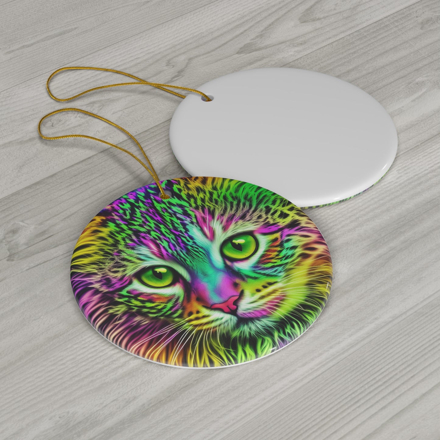 Colorful Kitty Ceramic Ornament (SP Photography Collection)