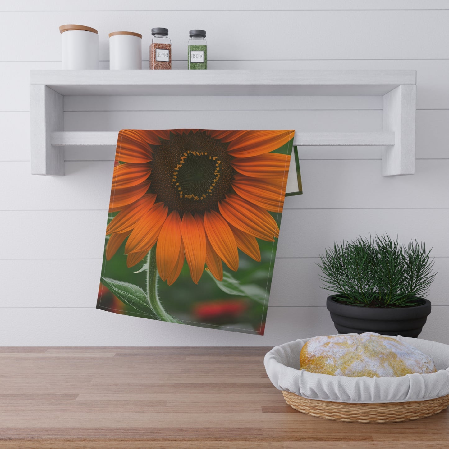 Orange Sunflower Kitchen Towel (SP Photography Collection)