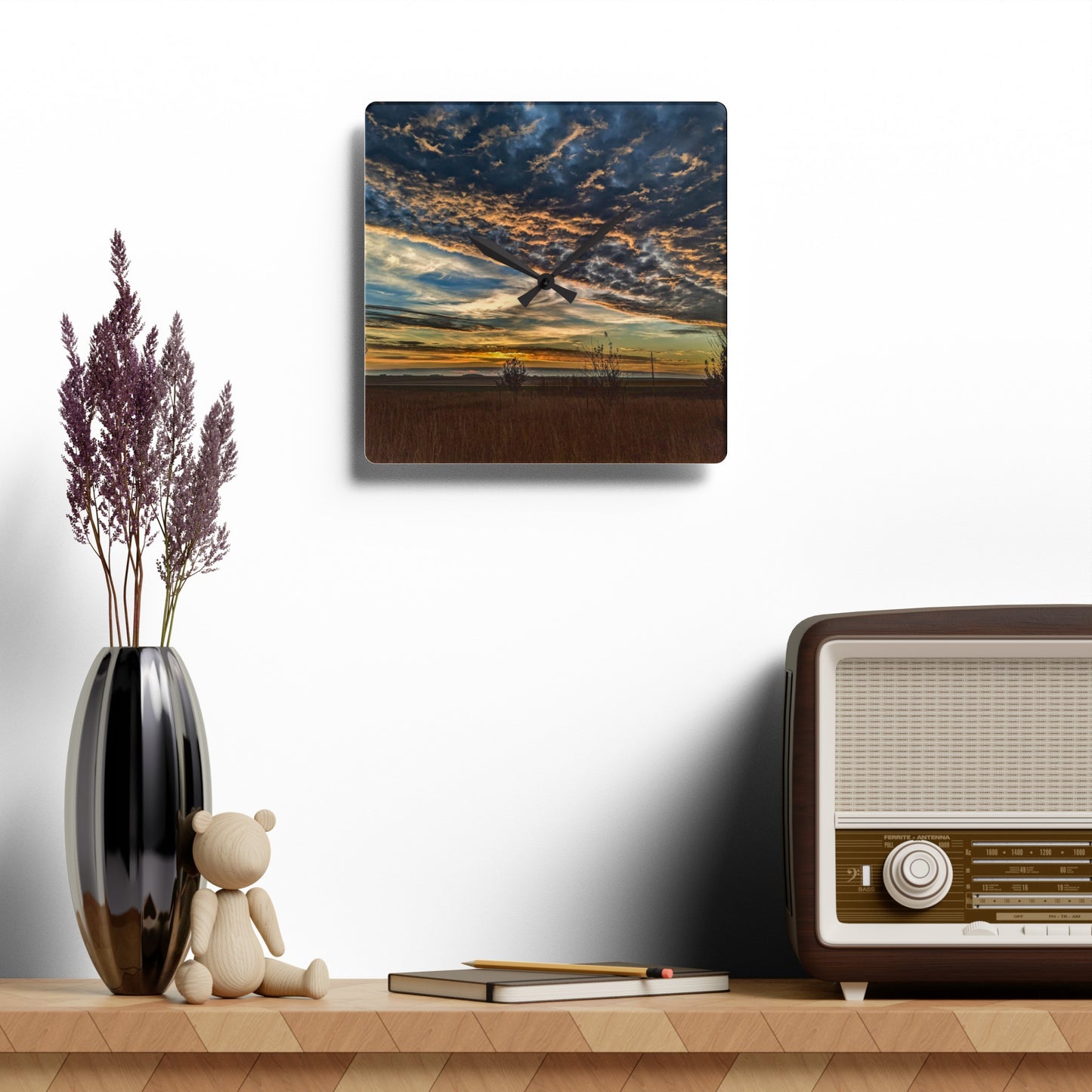 Sandy Skies Acrylic Wall Clock (SP Photagrapy Collection)