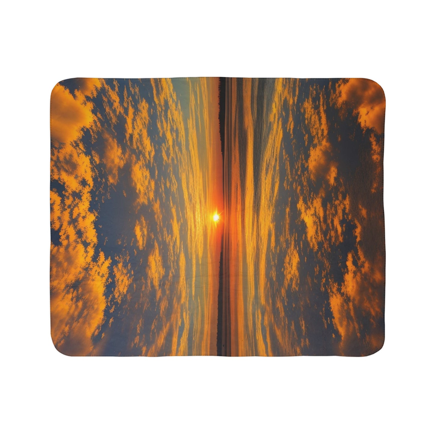 Orange Skies Fleece Sherpa Blanket (SP Photography Collection)